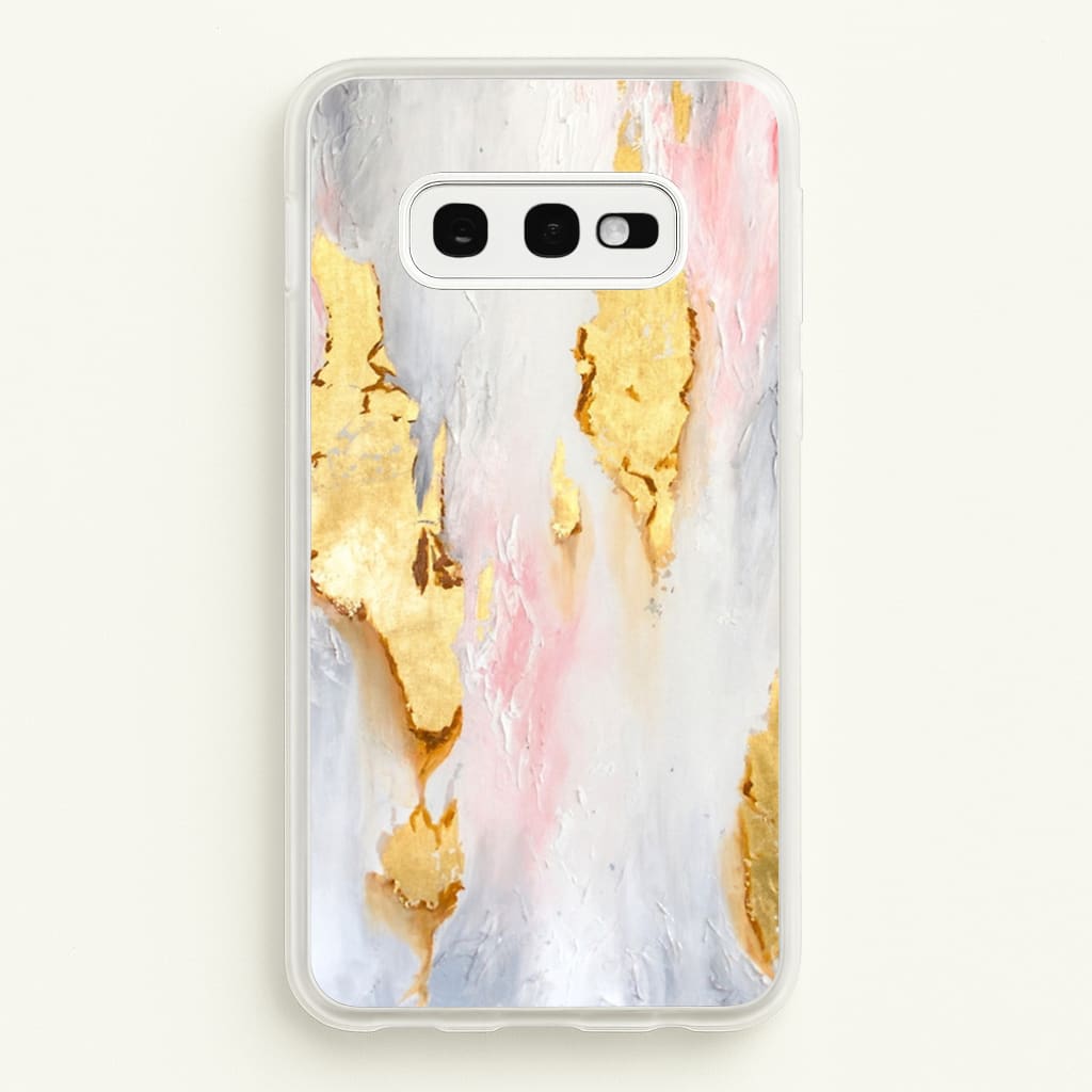 Gold Flaked Marble Pattern - marble Phone Case for Galaxy S10e