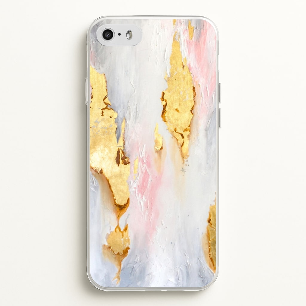 Gold Flaked Marble Pattern - marble Phone Case for iPhone 5 / 5s / SE 2016