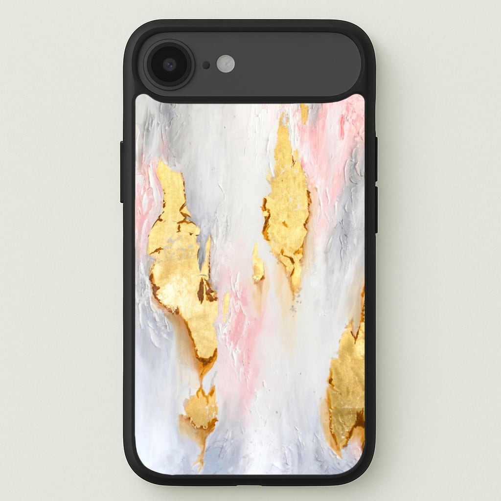 Gold Flaked Marble Pattern Phone Case for iPhone 17 Air