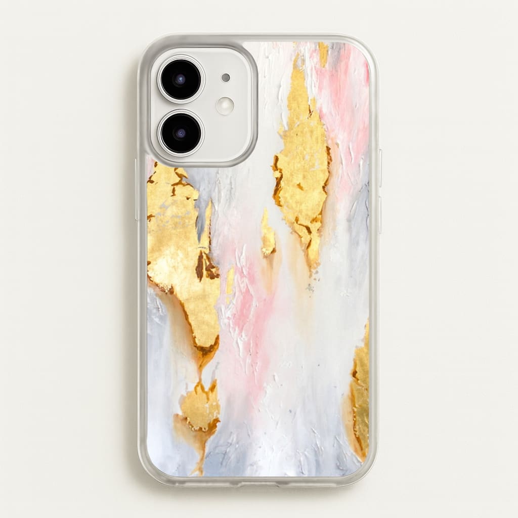 Gold Flaked Marble Pattern - marble Phone Case for iPhone 12 / 12 Pro