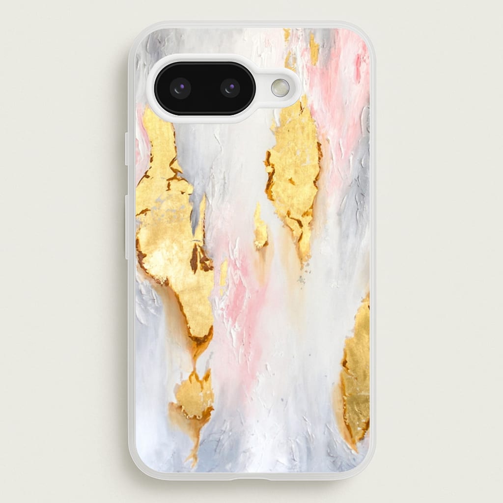 Gold Flaked Marble Pattern - marble Phone Case for Google Pixel 9a