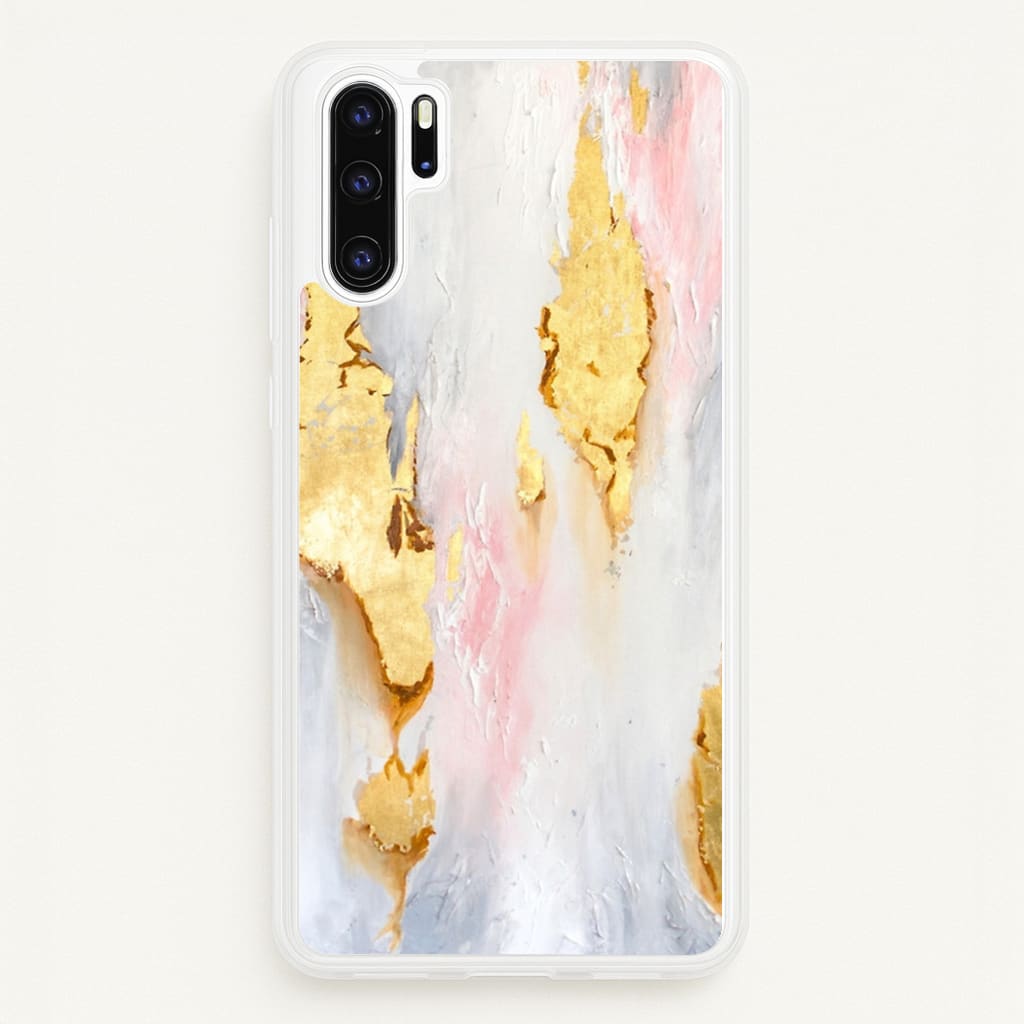 Gold Flaked Marble Pattern - marble Phone Case for Huawei P30 Pro