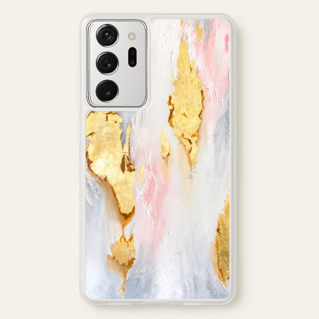 Gold Flaked Marble Pattern - marble Phone Case for Galaxy Note 20 Ultra