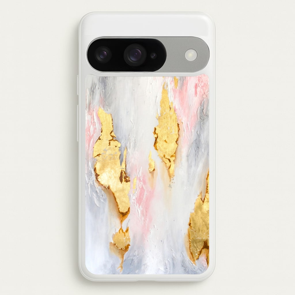 Gold Flaked Marble Pattern Phone Case for Google Pixel 10 / 10 Pro