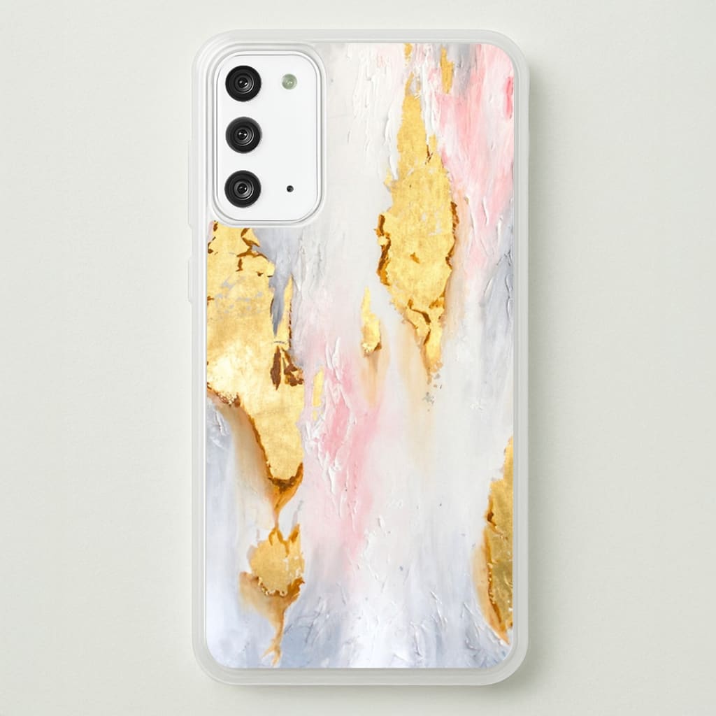 Gold Flaked Marble Pattern - marble Phone Case for Galaxy Note 20