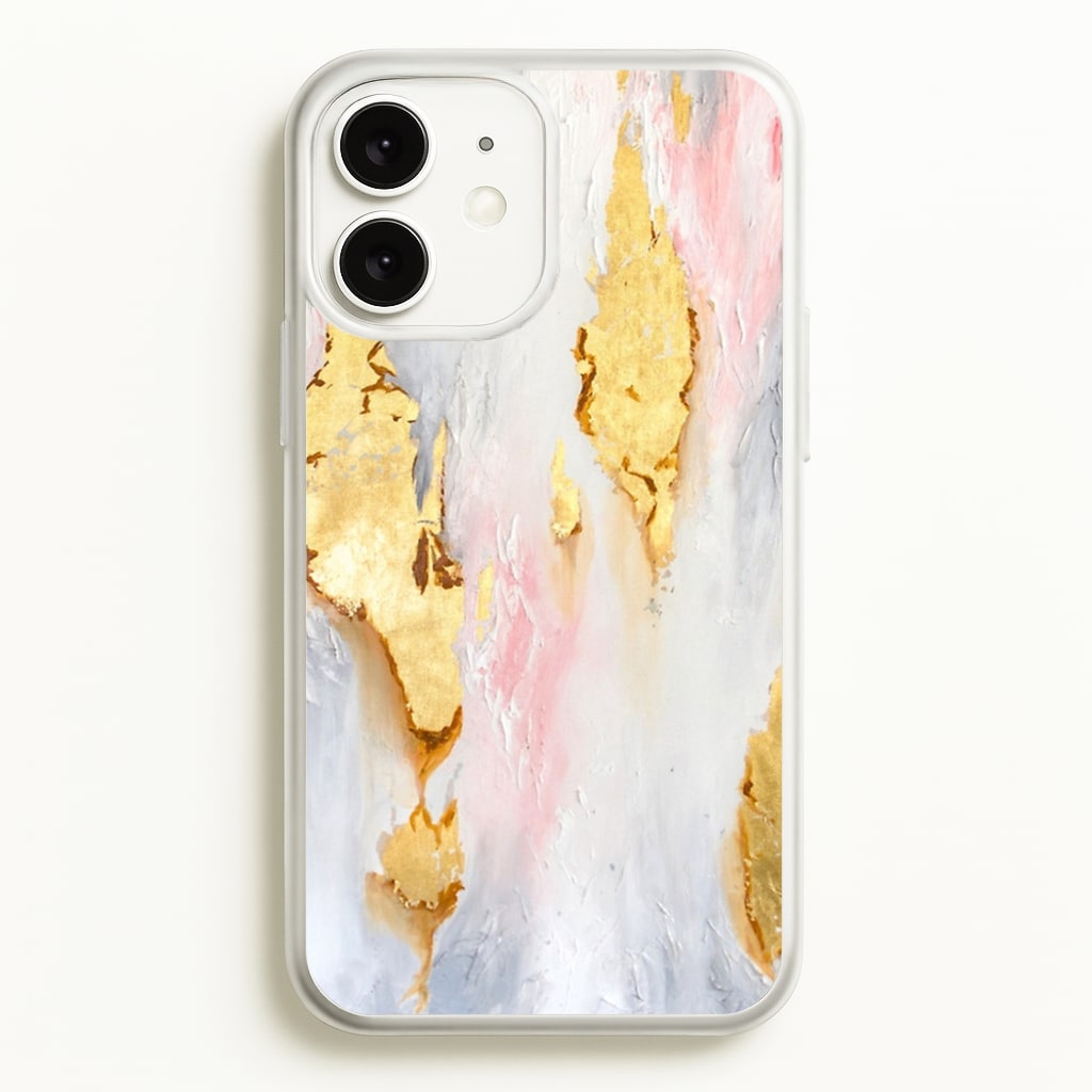 Gold Flaked Marble Pattern - marble Phone Case for iPhone 11