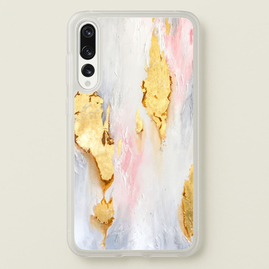 Gold Flaked Marble Pattern - marble Phone Case for Huawei P20 Pro