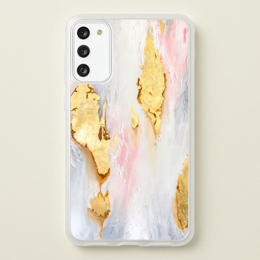 Gold Flaked Marble Pattern - marble Phone Case for Galaxy S20