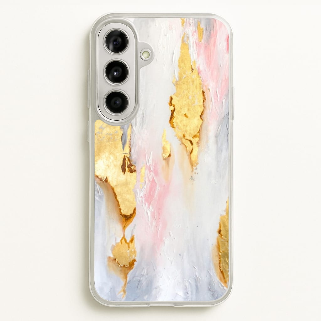 Gold Flaked Marble Pattern - marble Phone Case for Galaxy A56