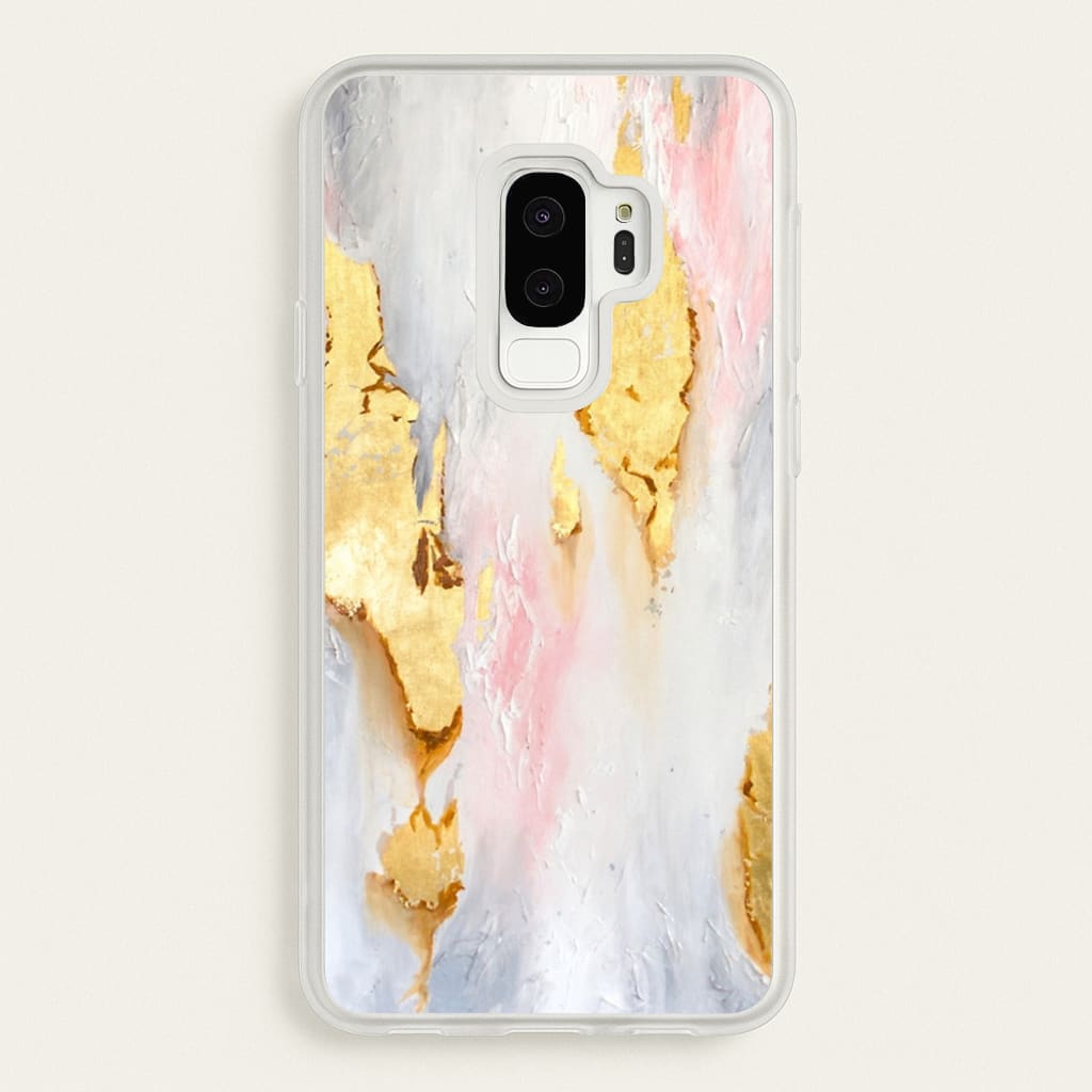 Gold Flaked Marble Pattern - marble Phone Case for Galaxy S9 Plus