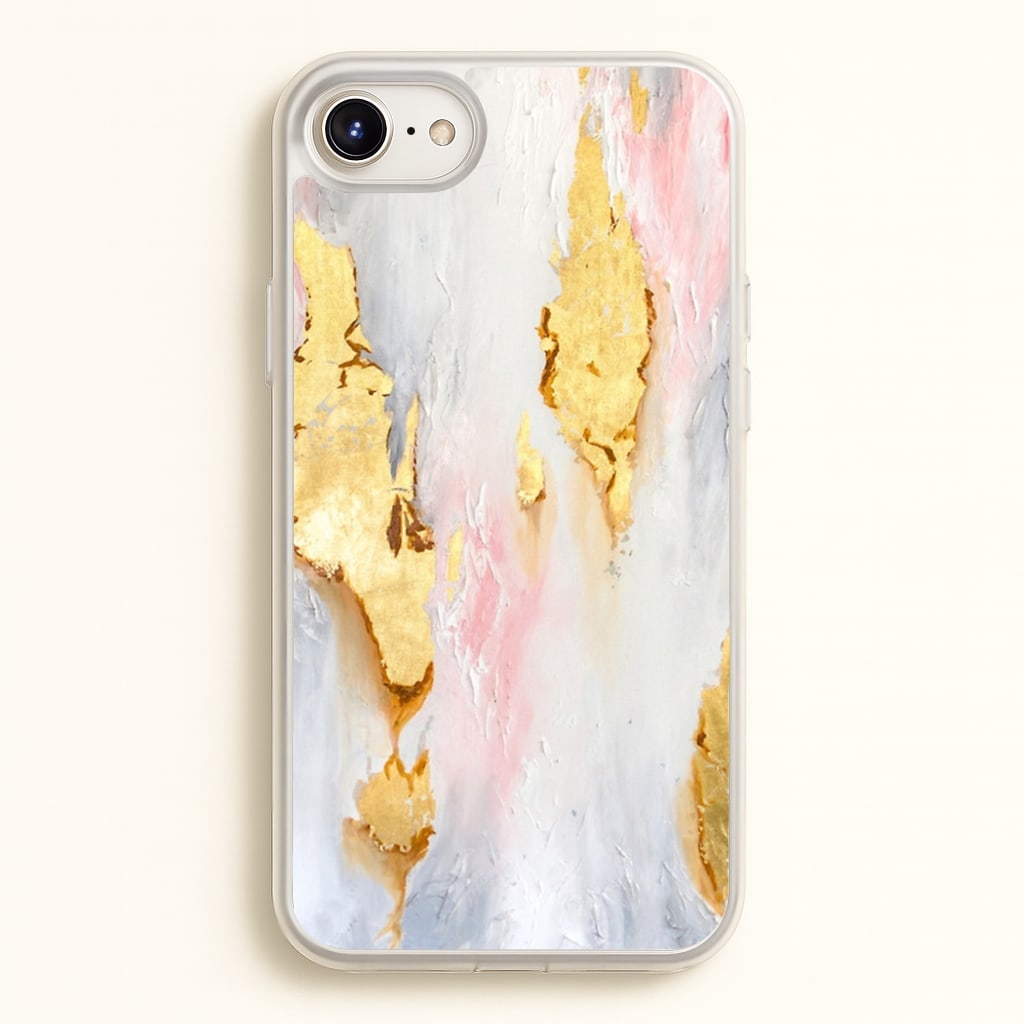 Gold Flaked Marble Pattern - marble Phone Case for iPhone 6 / 7 / 8 / SE