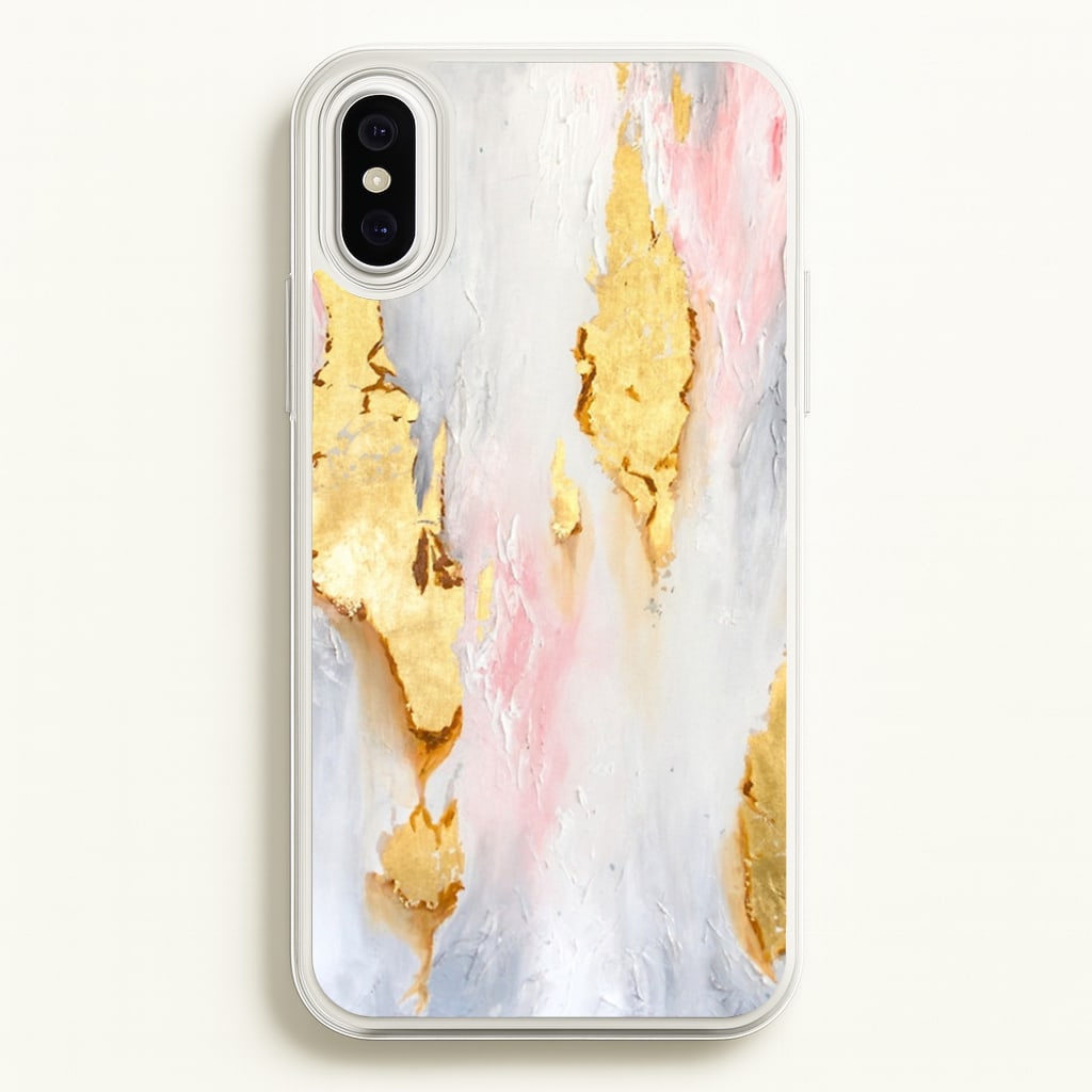 Gold Flaked Marble Pattern - marble Phone Case for iPhone XS Max