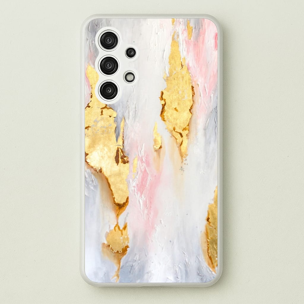 Gold Flaked Marble Pattern - marble Phone Case for Galaxy A13