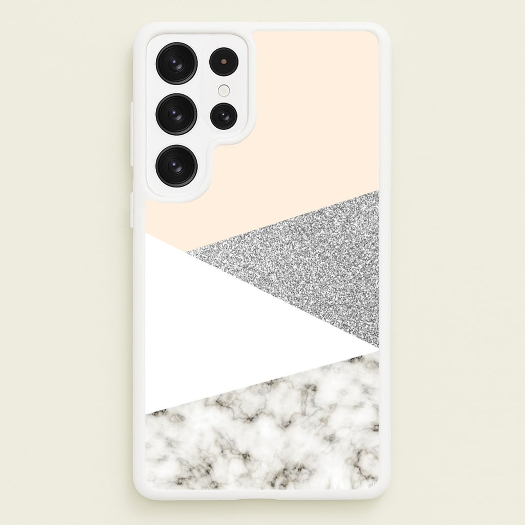 Abstract Marble and Silver Pattern - marble Phone Case for Galaxy S22 Ultra
