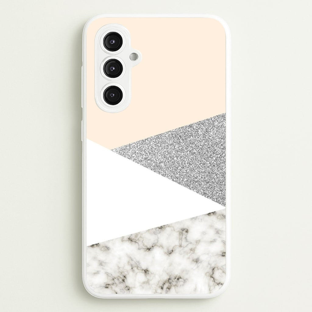 Abstract Marble and Silver Pattern - marble Phone Case for Galaxy S23FE