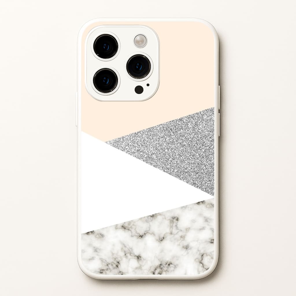 Abstract Marble and Silver Pattern - marble Phone Case for iPhone 14 Pro