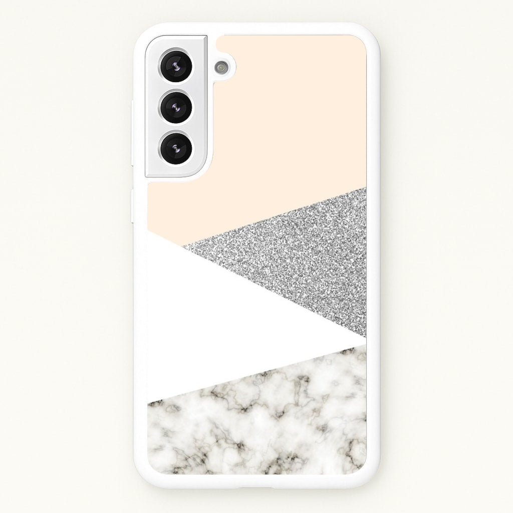 Abstract Marble and Silver Pattern - marble Phone Case for Galaxy S21