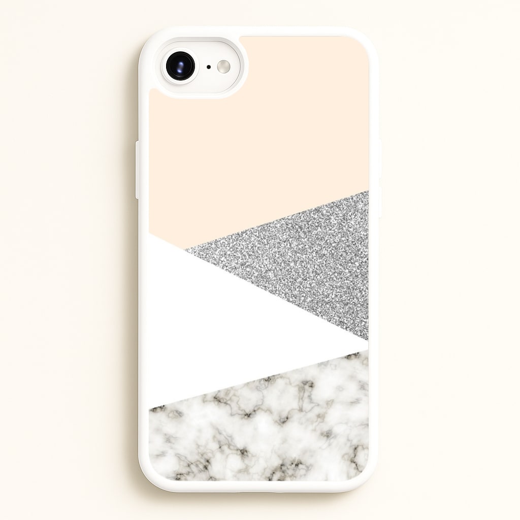 Abstract Marble and Silver Pattern - marble Phone Case for iPhone 6 / 7 / 8 / SE