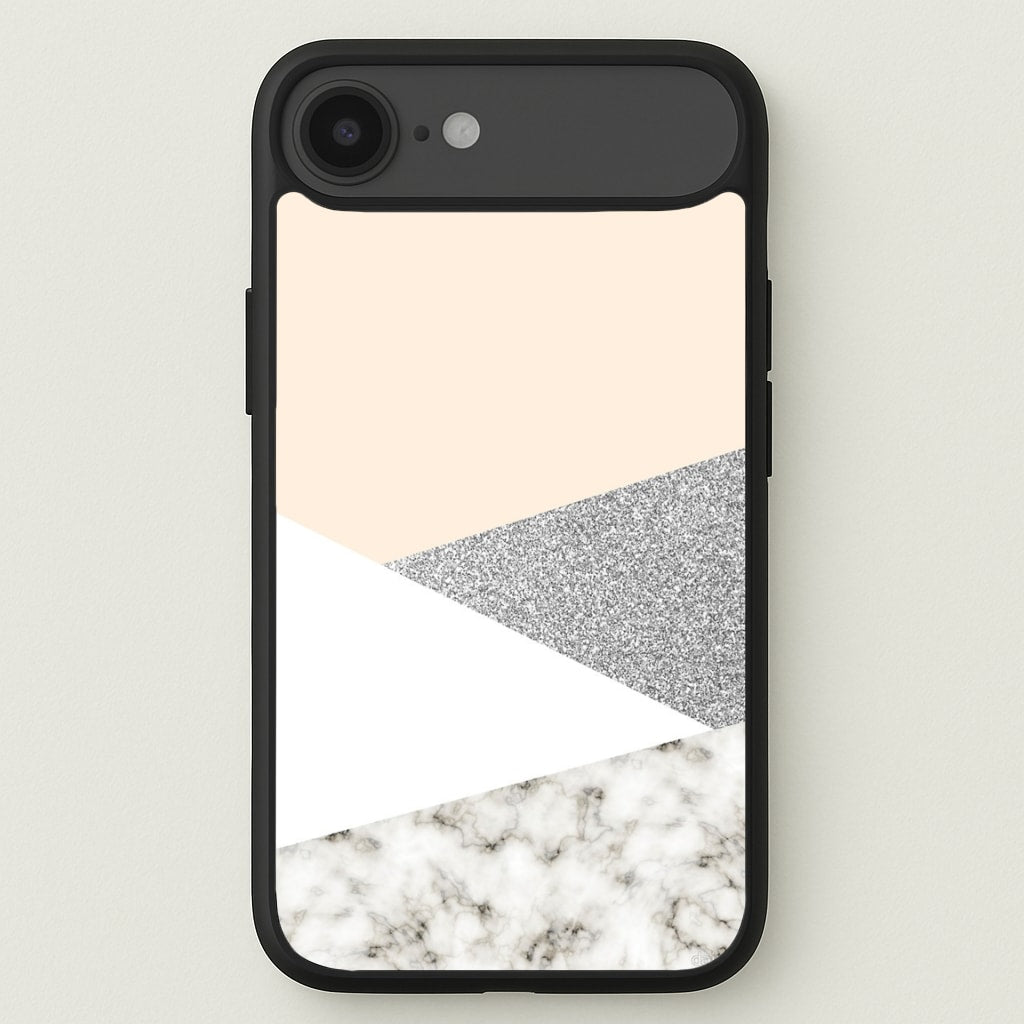 Abstract Marble and Silver Pattern Phone Case for iPhone 17 Air