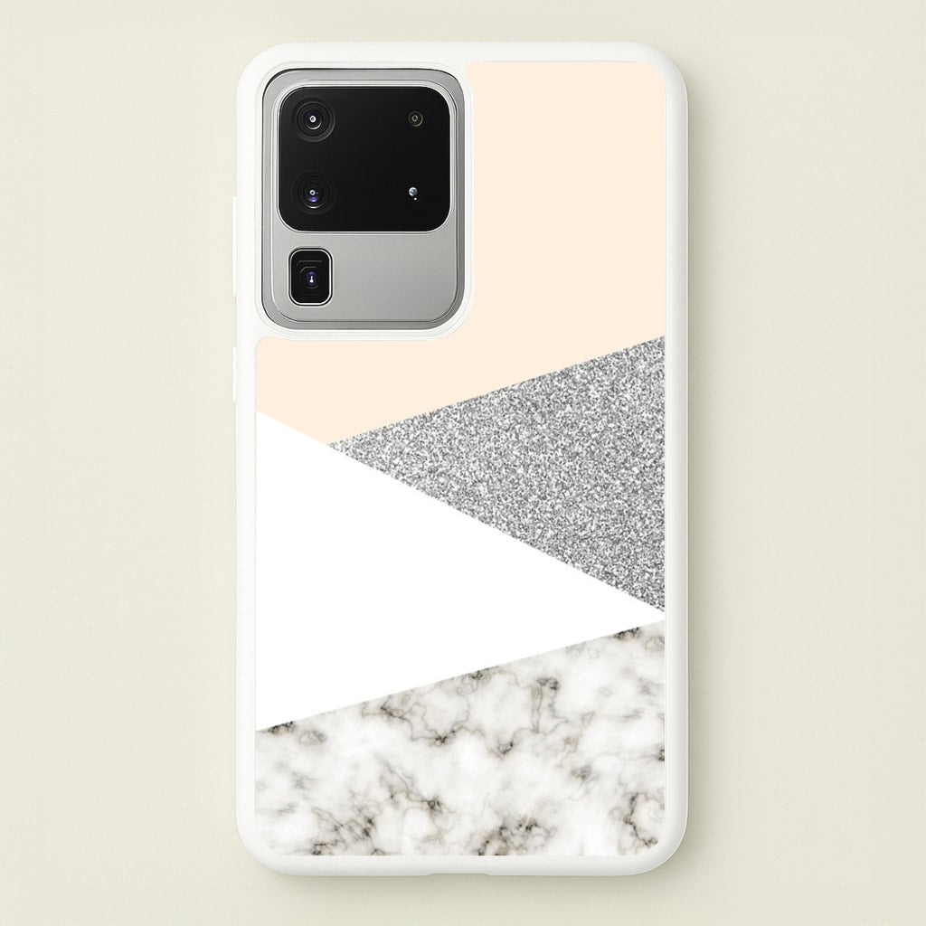 Abstract Marble and Silver Pattern - marble Phone Case for Galaxy S20 Ultra