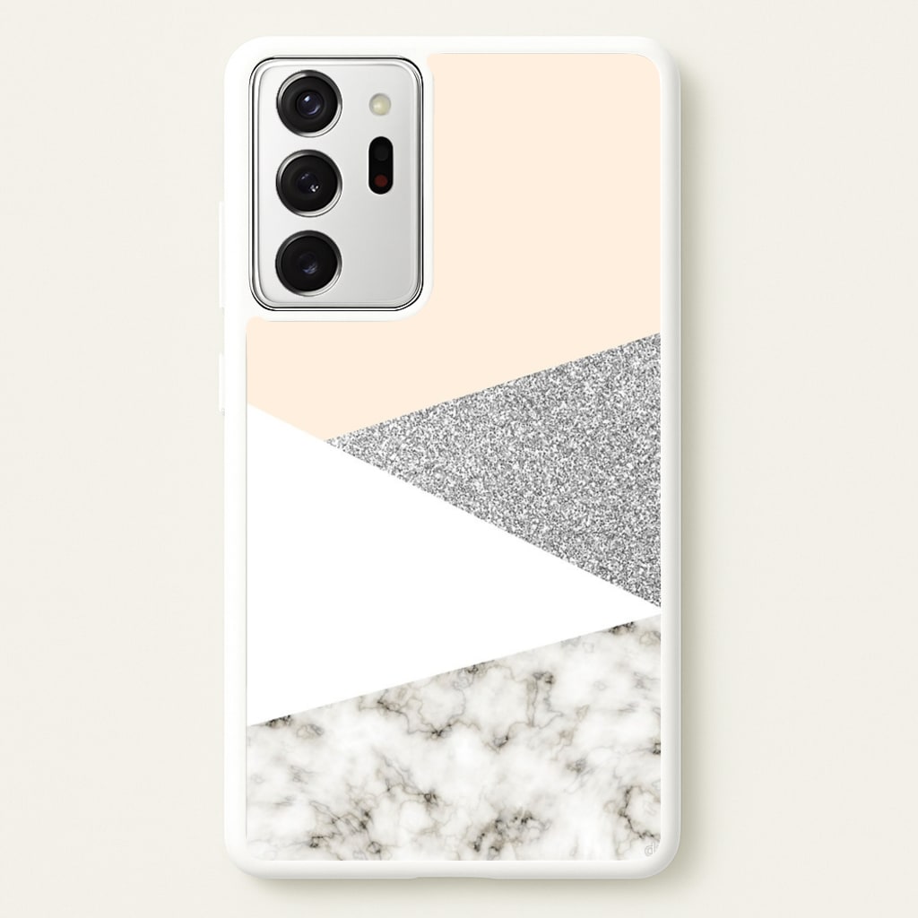 Abstract Marble and Silver Pattern - marble Phone Case for Galaxy Note 20 Ultra