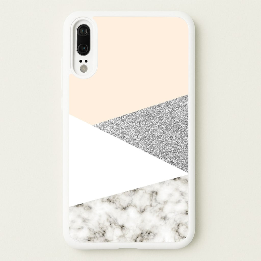 Abstract Marble and Silver Pattern - marble Phone Case for Huawei P20