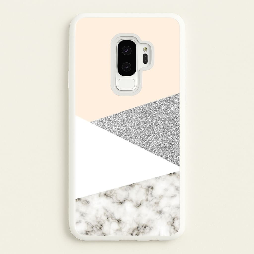 Abstract Marble and Silver Pattern - marble Phone Case for Galaxy S9 Plus