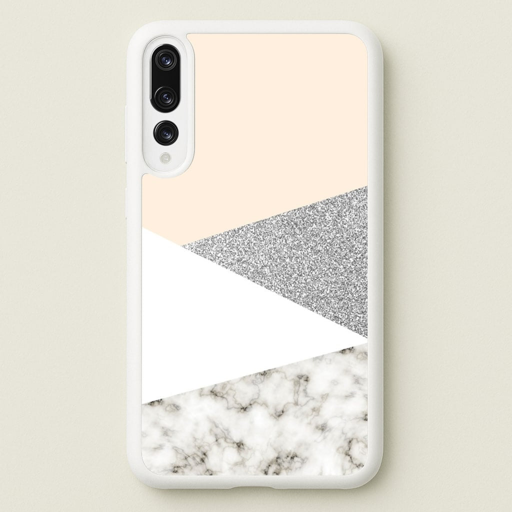Abstract Marble and Silver Pattern - marble Phone Case for Huawei P20 Pro