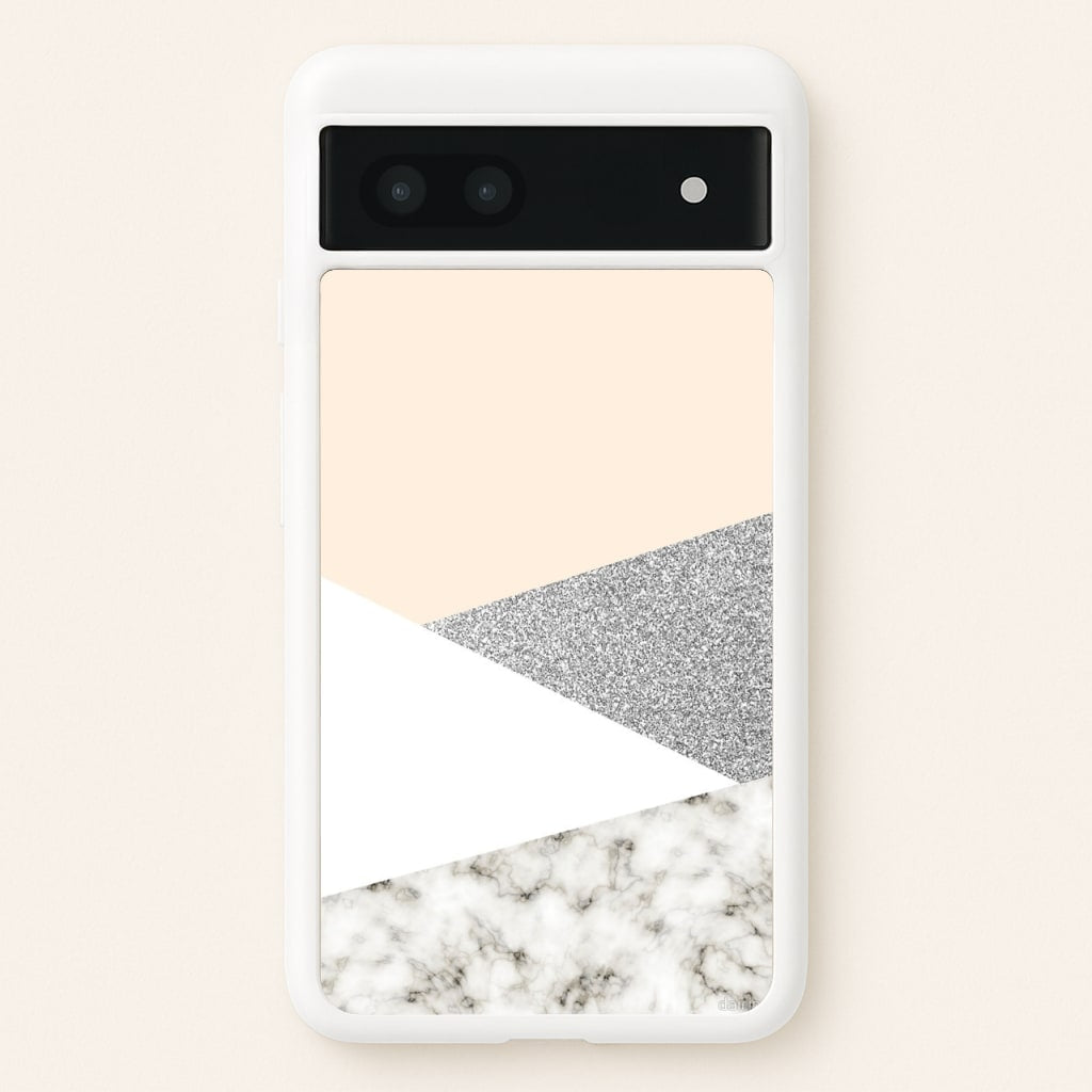 Abstract Marble and Silver Pattern - marble Phone Case for Google Pixel 7a