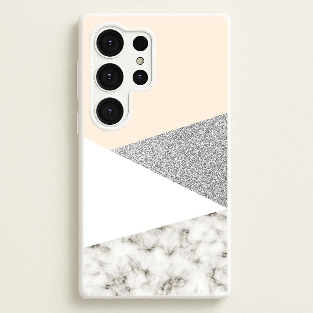 Abstract Marble and Silver Pattern - marble Phone Case for Galaxy S25 Ultra