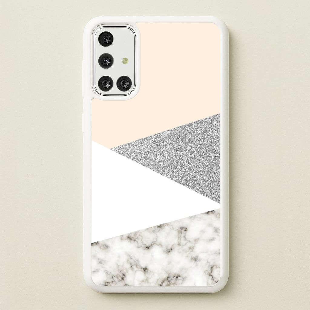 Abstract Marble and Silver Pattern - marble Phone Case for Galaxy A71