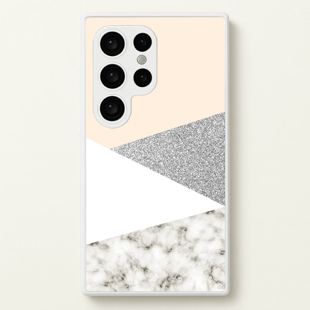 Abstract Marble and Silver Pattern - marble Phone Case for Galaxy S24 Ultra