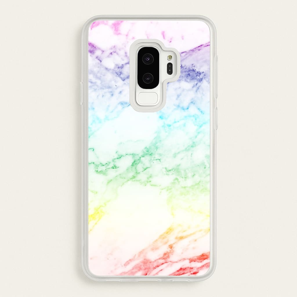 Rainbow Streak Marble Pattern - marble Phone Case for Galaxy S9 Plus