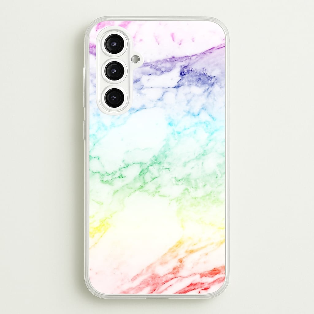 Rainbow Streak Marble Pattern - marble Phone Case for Galaxy A16
