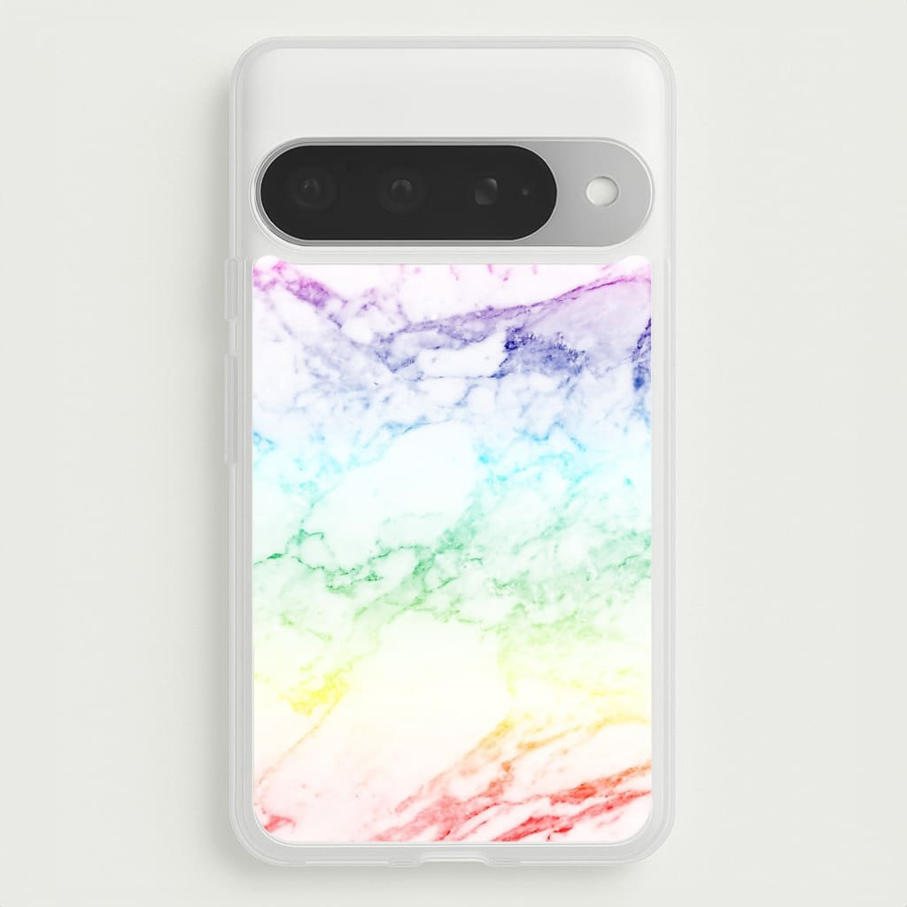 Rainbow Streak Marble Pattern Phone Case for Google Pixel 10 Pro XL