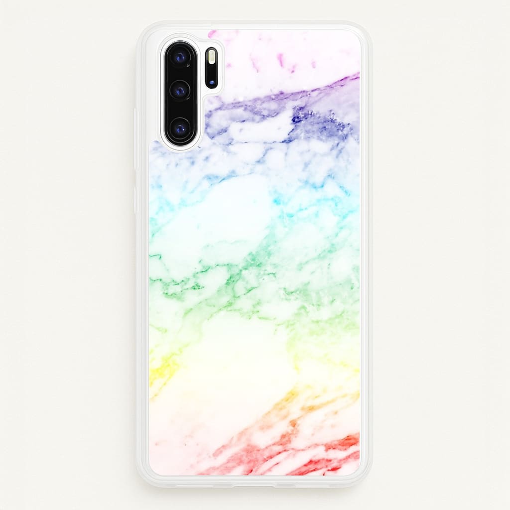 Rainbow Streak Marble Pattern - marble Phone Case for Huawei P30 Pro