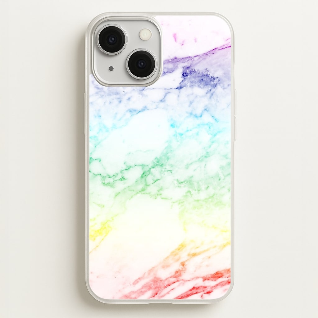 Rainbow Streak Marble Pattern - marble Phone Case for iPhone 13 Mini