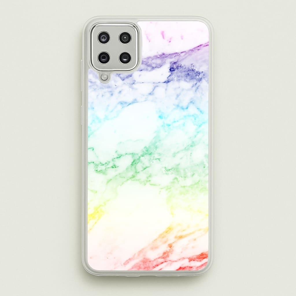 Rainbow Streak Marble Pattern - marble Phone Case for Galaxy A12