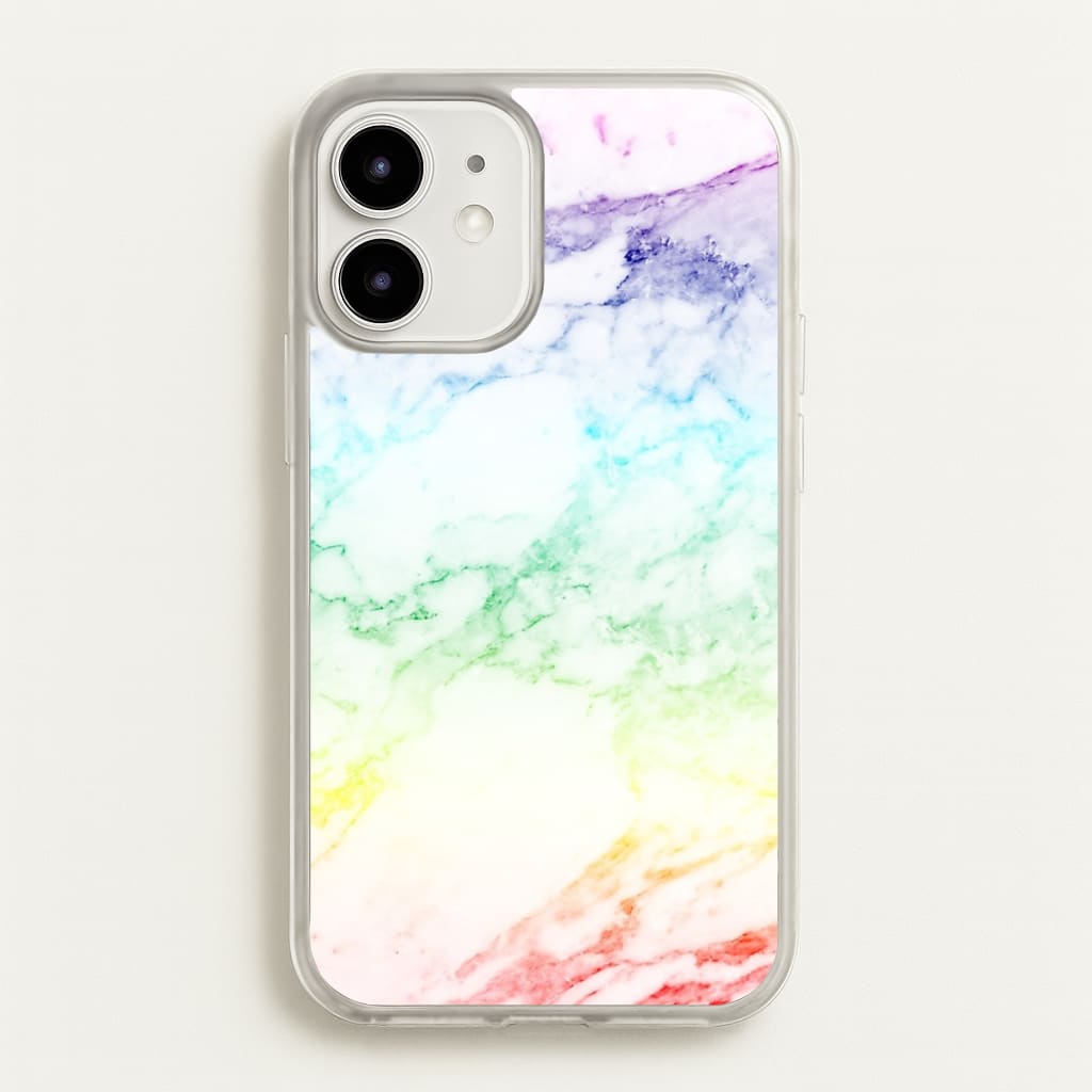 Rainbow Streak Marble Pattern - marble Phone Case for iPhone 12 Mini