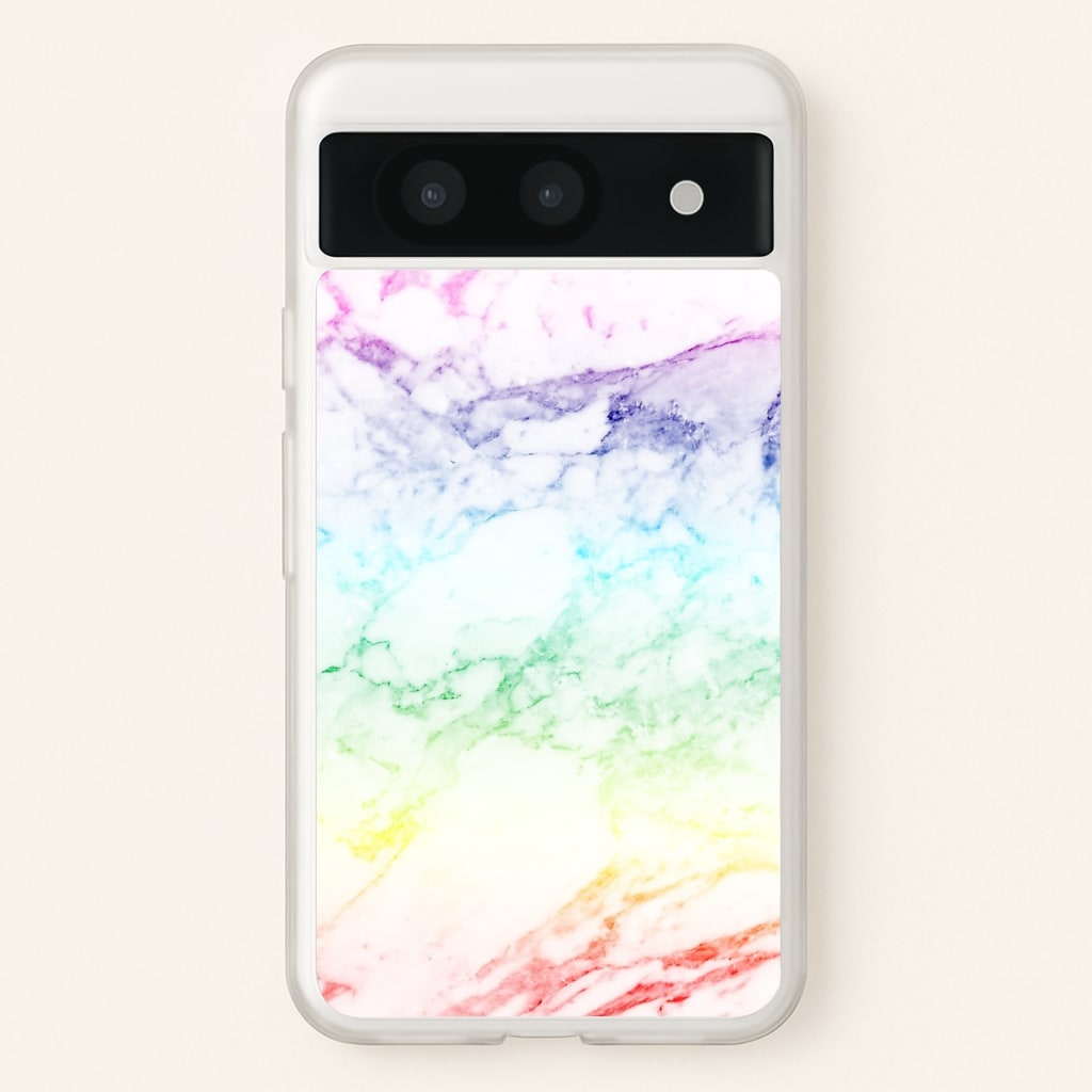 Rainbow Streak Marble Pattern - marble Phone Case for Google Pixel 8a