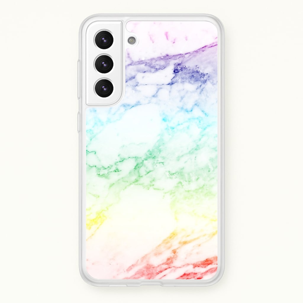 Rainbow Streak Marble Pattern - marble Phone Case for Galaxy S21FE