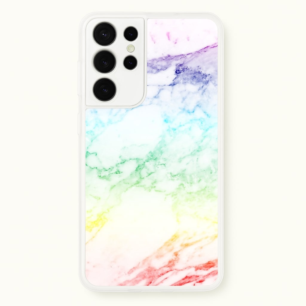 Rainbow Streak Marble Pattern - marble Phone Case for Galaxy S21 Ultra