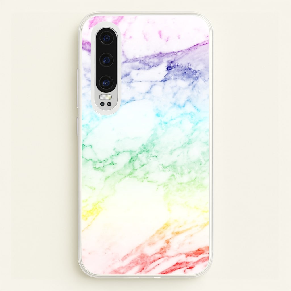 Rainbow Streak Marble Pattern - marble Phone Case for Huawei P30