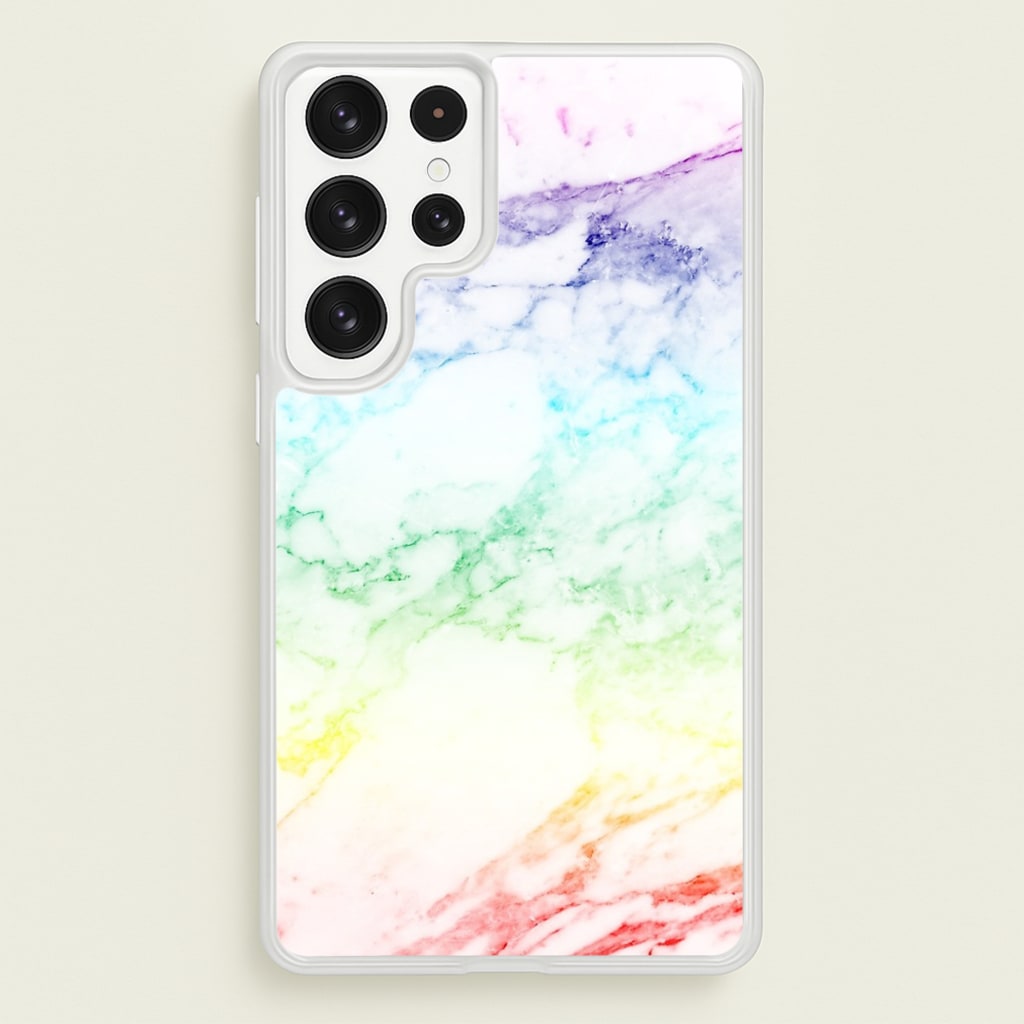 Rainbow Streak Marble Pattern - marble Phone Case for Galaxy S22 Ultra