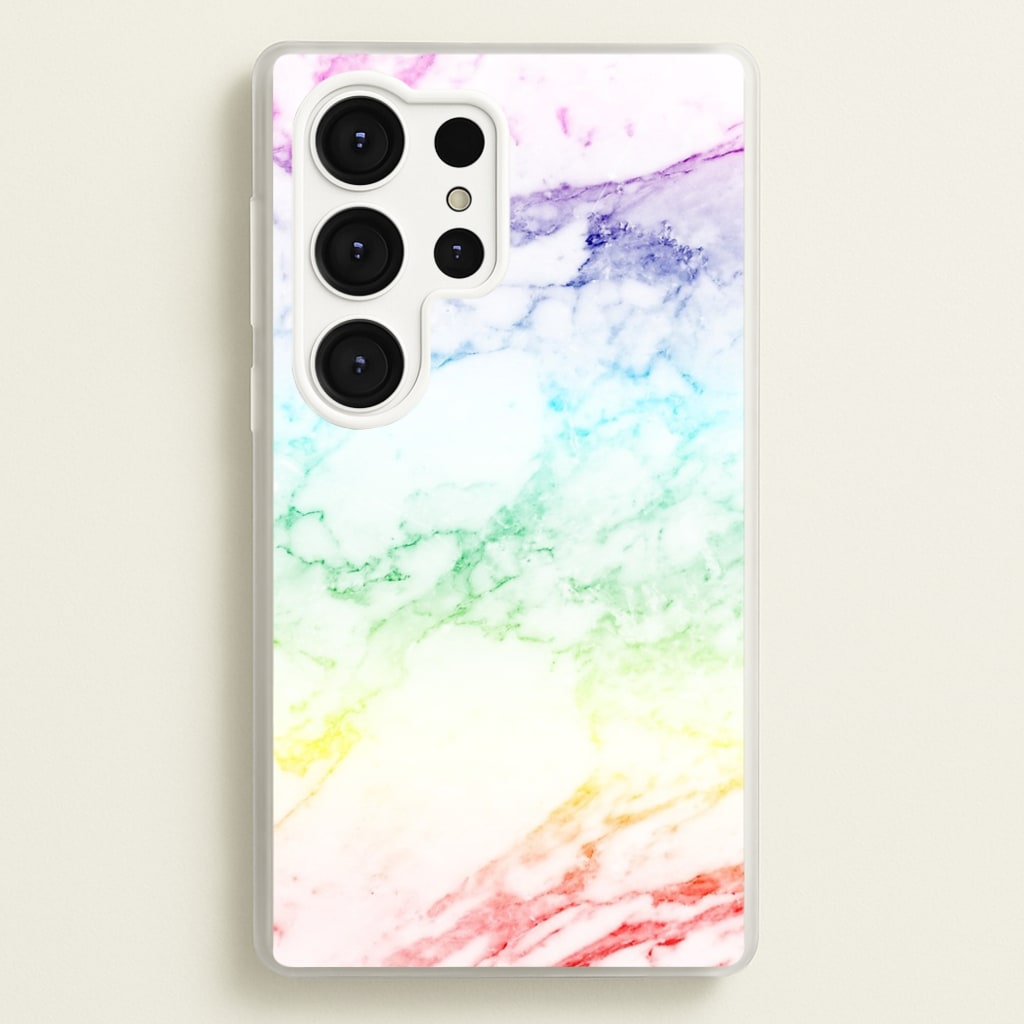 Rainbow Streak Marble Pattern - marble Phone Case for Galaxy S25 Ultra