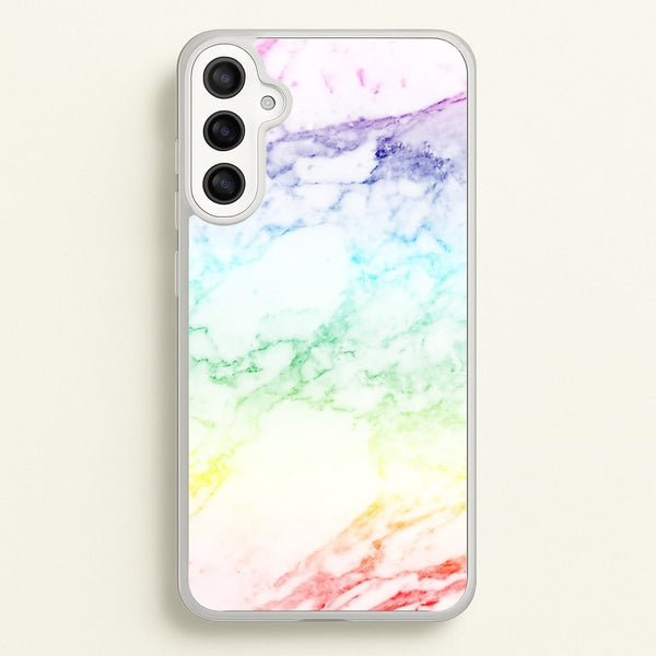 Rainbow Streak Marble Pattern - marble Phone Case for Galaxy A34