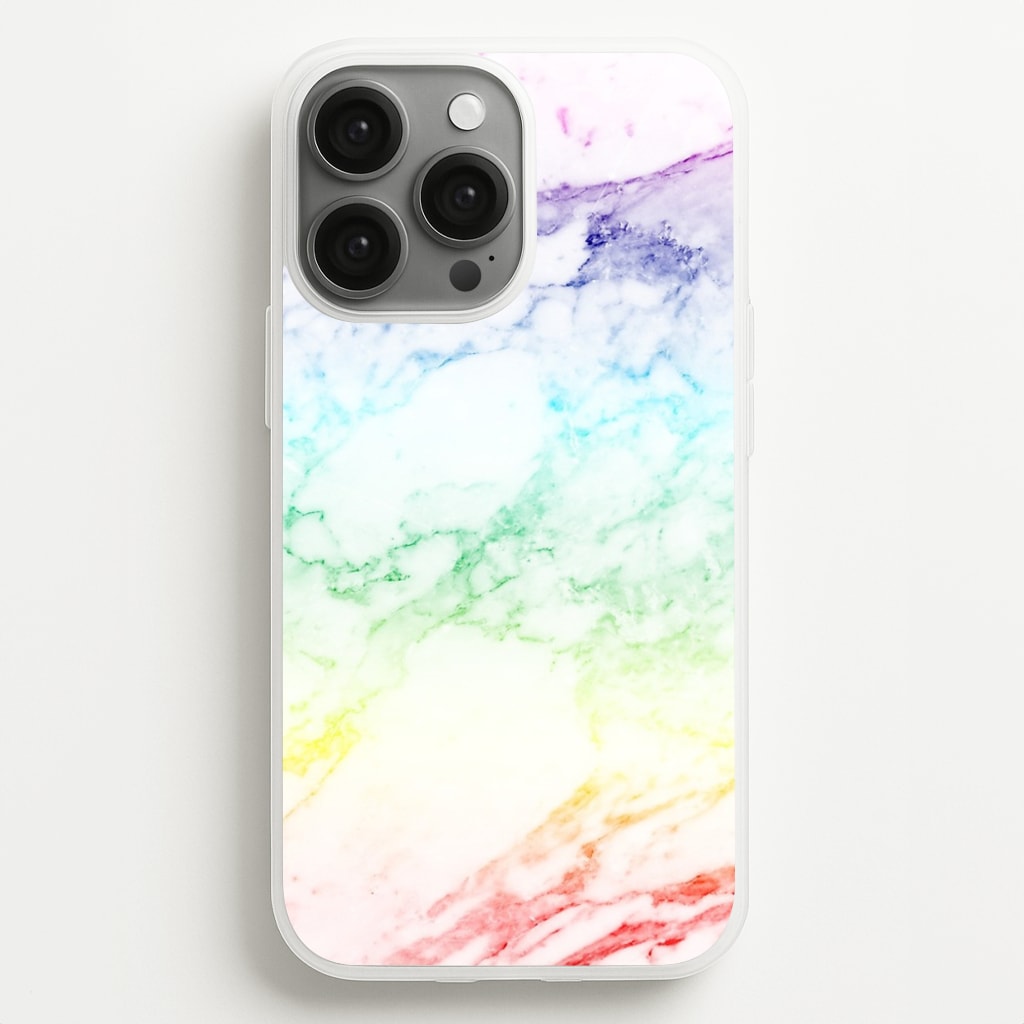 Rainbow Streak Marble Pattern - marble Phone Case for iPhone 13 Pro Max
