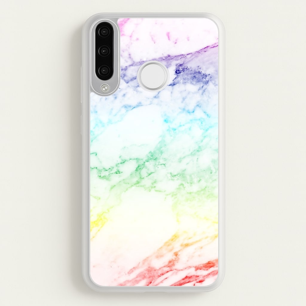 Rainbow Streak Marble Pattern - marble Phone Case for Huawei P30 Lite