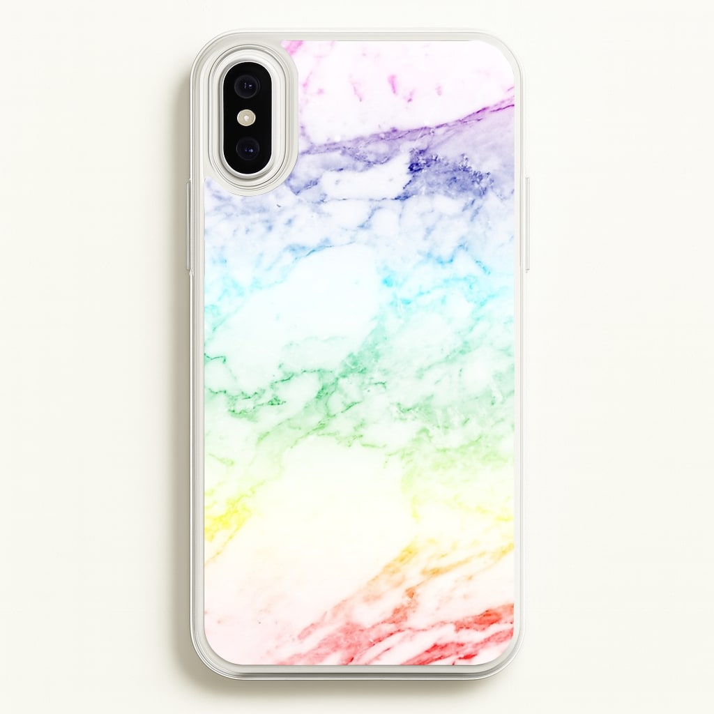 Rainbow Streak Marble Pattern - marble Phone Case for iPhone XS Max