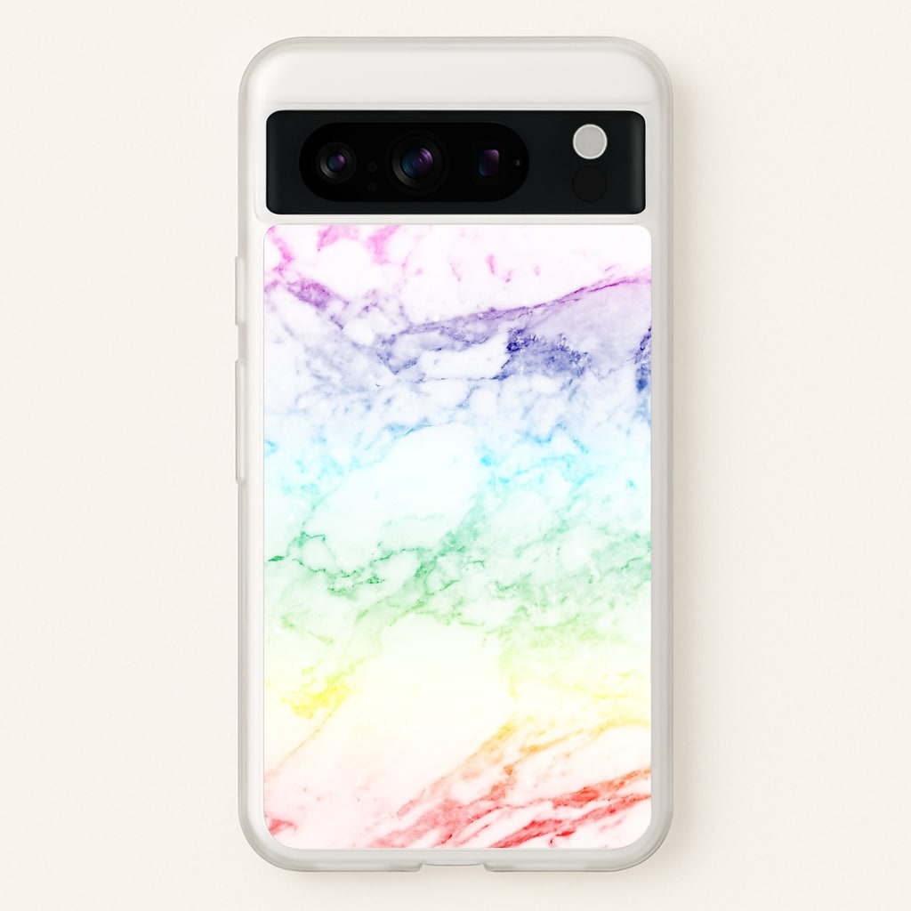 Rainbow Streak Marble Pattern - marble Phone Case for Google Pixel 8 Pro